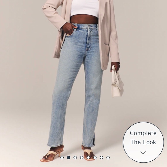 Abercrombie & Fitch Denim - Abercrombie Curve Love Ultra High Rise 90s Straight Jean
